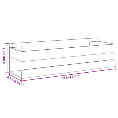 vidaXL Shower Shelf 23x6.5x6 cm Brushed 304 Stainless Steel