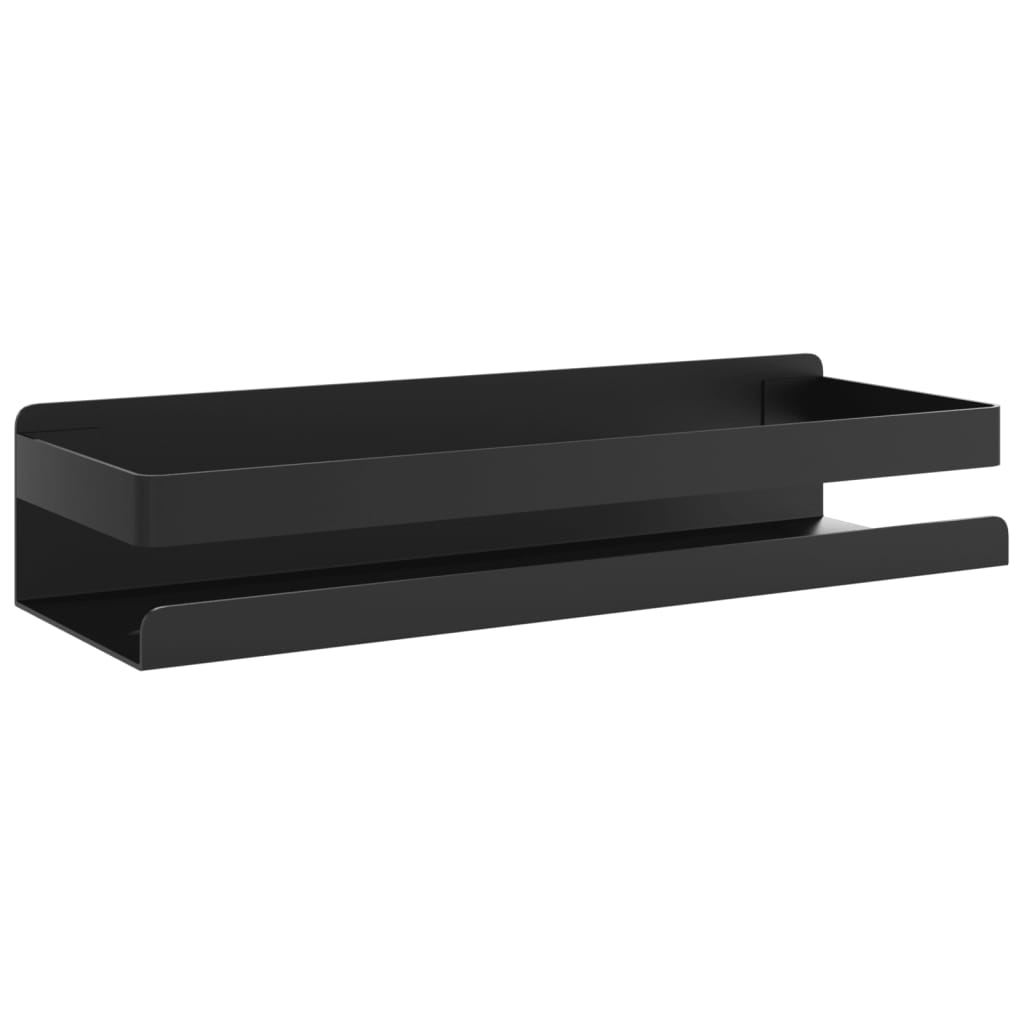vidaXL Shower Shelf Matt Black 30x10x6 cm Brushed 304 Stainless Steel