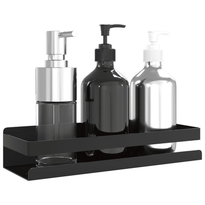 vidaXL Shower Shelf Matt Black 30x10x6 cm Brushed 304 Stainless Steel