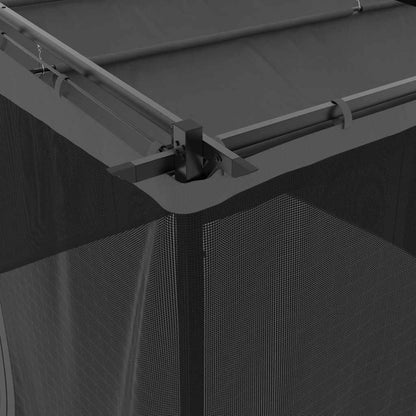 vidaXL Gazebo with Mesh Walls Anthracite 3x3 m Steel