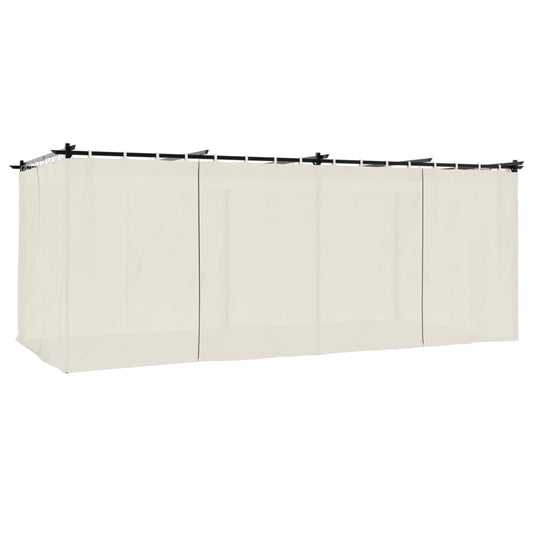 vidaXL Gazebo with Curtains Cream 6x3 m Steel