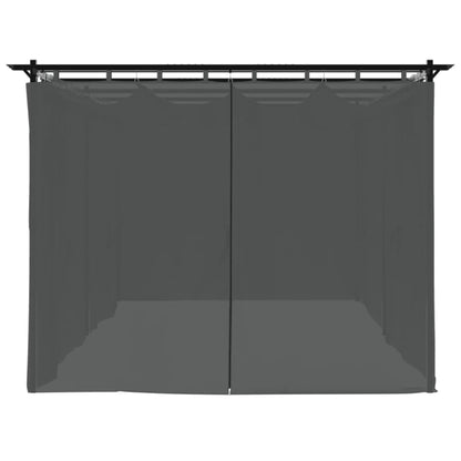 vidaXL Gazebo with Curtains Anthracite 6x3 m Steel
