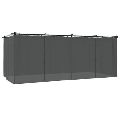 vidaXL Gazebo with Curtains Anthracite 6x3 m Steel