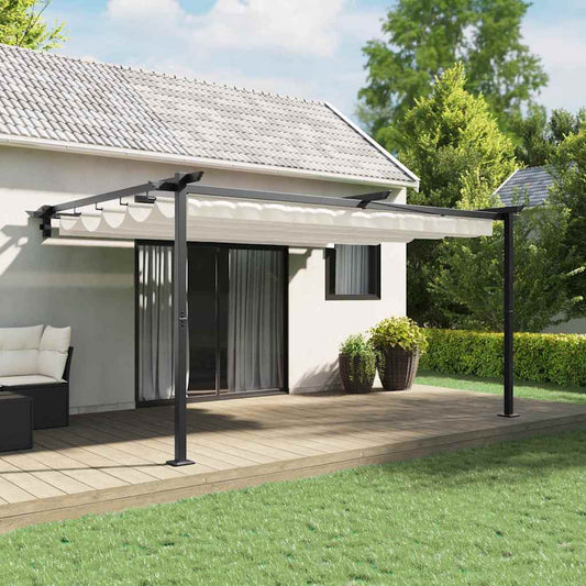 vidaXL Gazebo 400 x 300 x 200 cm Cream Polyester