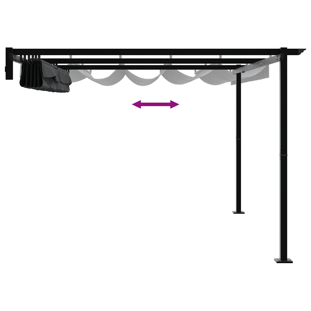 vidaXL Gazebo 400 x 300 x 200 cm Anthracite Polyester