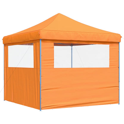 vidaXL Foldable Party Tent Pop-Up with 2 Sidewalls Orange