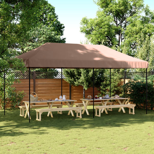 vidaXL Foldable Party Tent Pop-Up Brown 580x292x315 cm