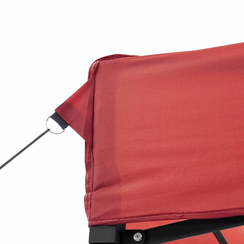 vidaXL Foldable Party Tent Pop-Up with 3 Sidewalls Burgundy