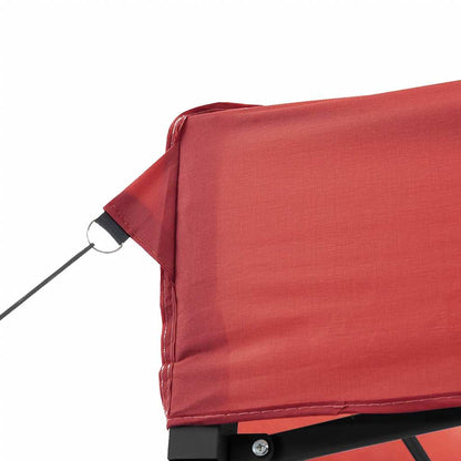 vidaXL Foldable Party Tent Pop-Up with 3 Sidewalls Burgundy