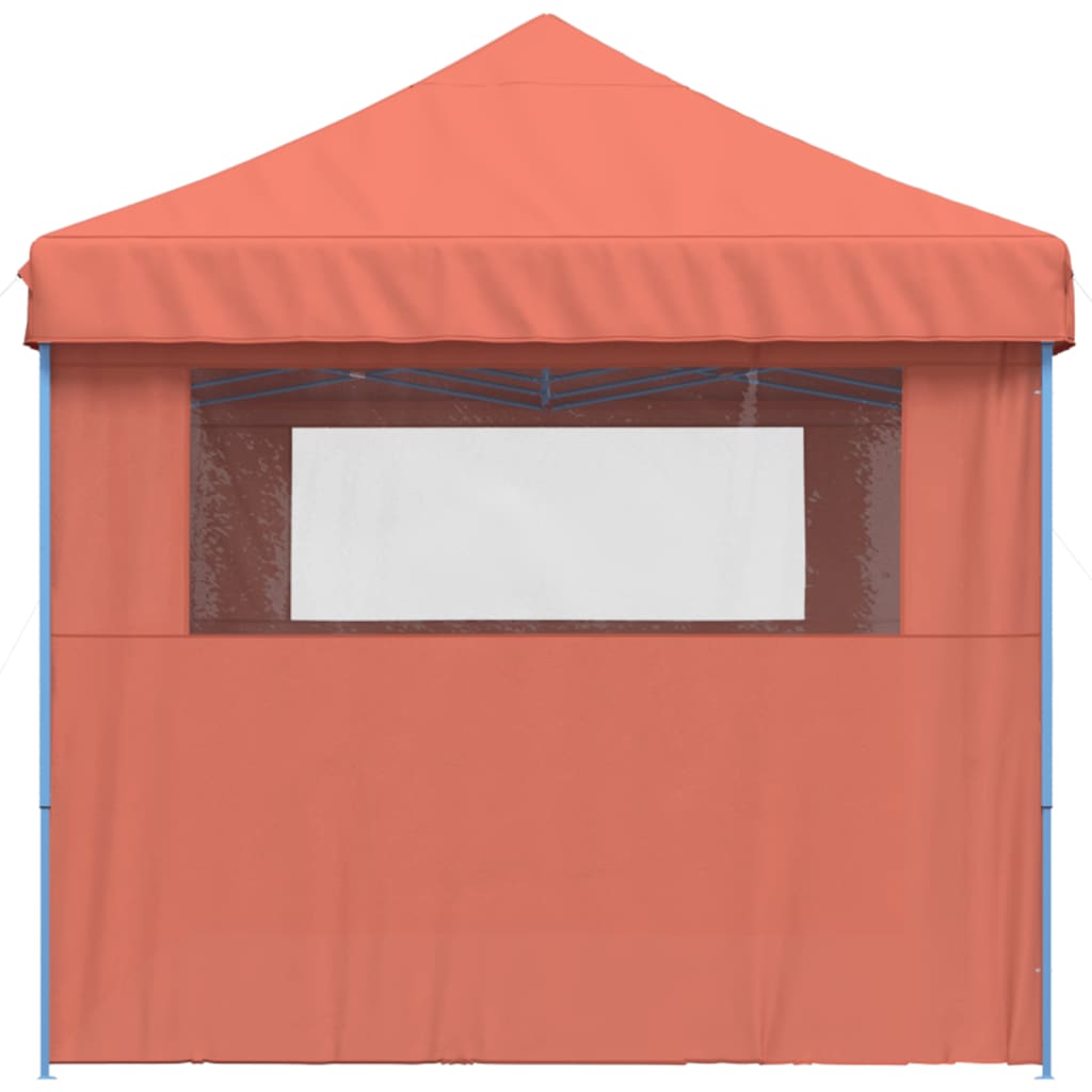 vidaXL Foldable Party Tent Pop-Up with 3 Sidewalls Terracotta