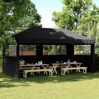 vidaXL Party Tent | Black | Oxford fabric with PVC coating | Large | Foldable