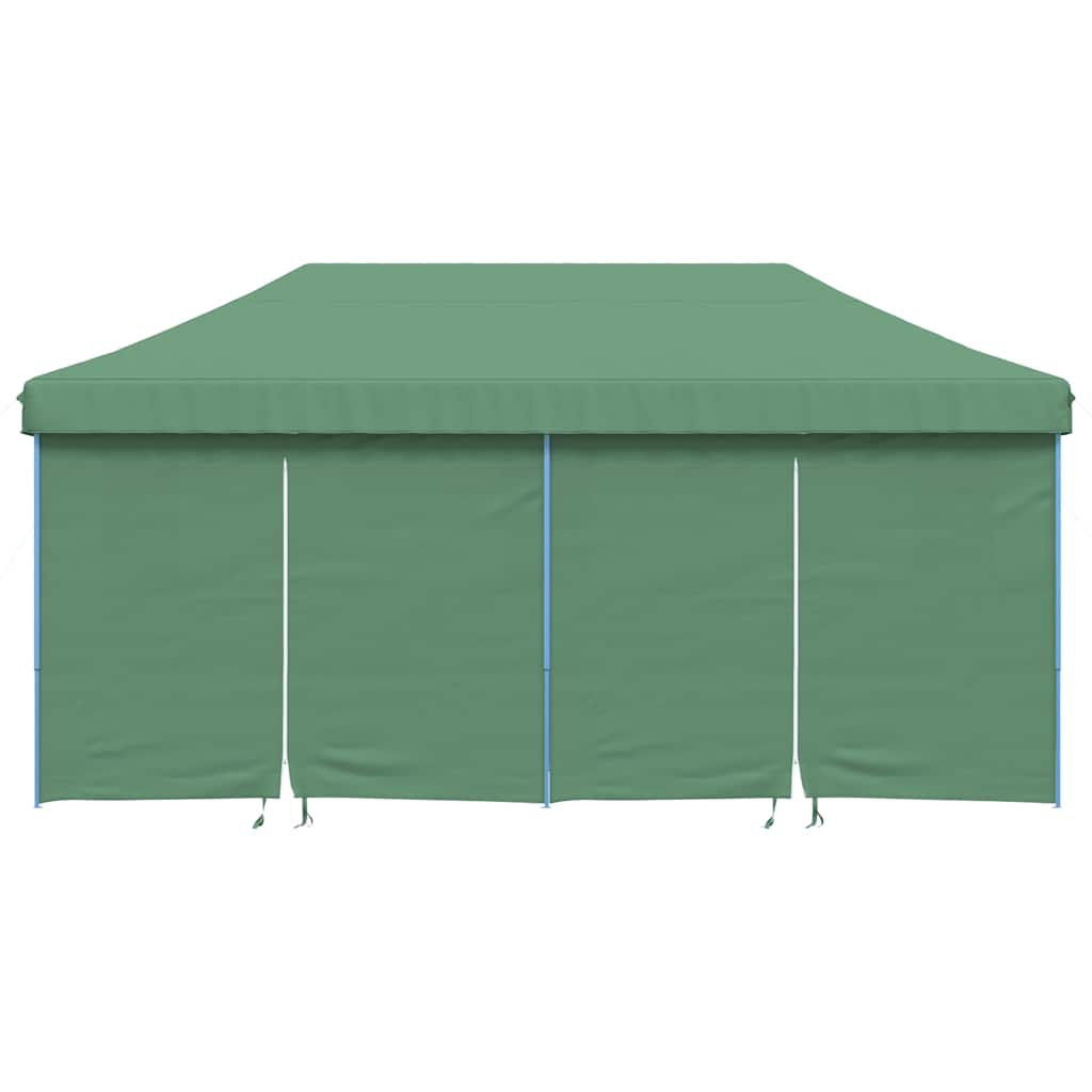 vidaXL Foldable Party Tent Pop-Up with 4 Sidewalls Green