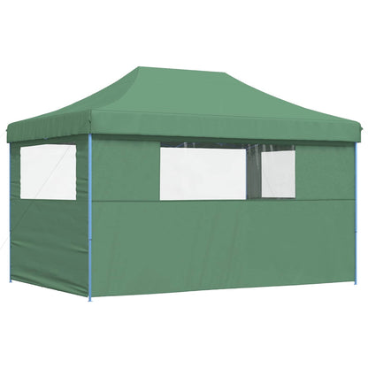 vidaXL Foldable Party Tent Pop-Up with 3 Sidewalls Green