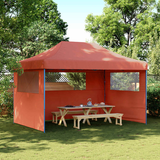 vidaXL Party Tent Terracotta with Blue Frame Oxford Fabric