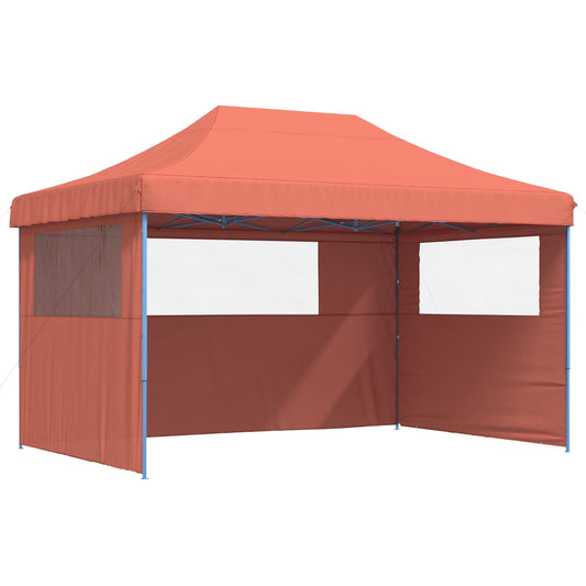 vidaXL Party Tent Terracotta with Blue Frame Oxford Fabric