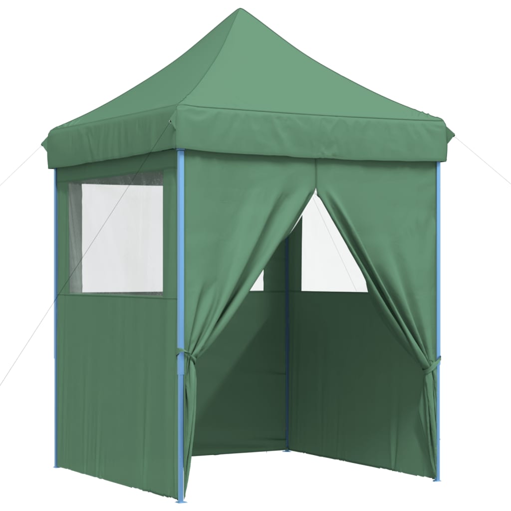 vidaXL Foldable Party Tent Pop-Up with 4 Sidewalls Green