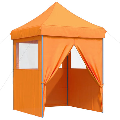 vidaXL Foldable Party Tent Pop-Up with 4 Sidewalls Orange