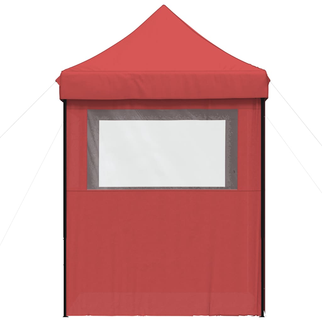 vidaXL Foldable Party Tent Pop-Up with 4 Sidewalls Burgundy