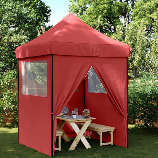 vidaXL Party Tent Burgundy Oxford Fabric