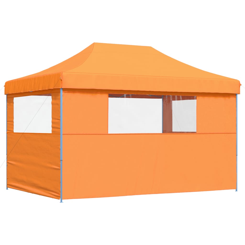 vidaXL Foldable Party Tent Pop-Up with 3 Sidewalls Orange
