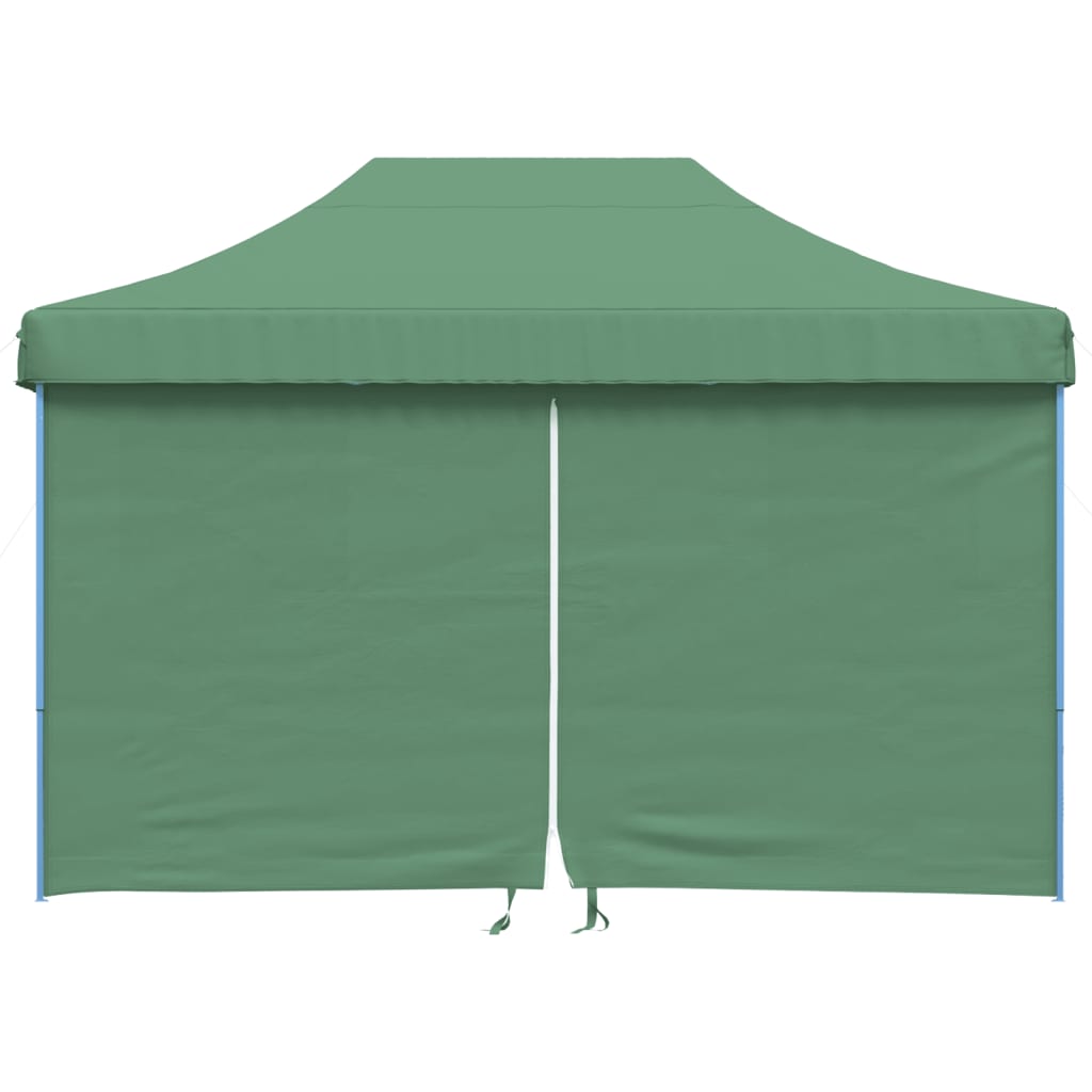 vidaXL Foldable Party Tent Pop-Up with 4 Sidewalls Green