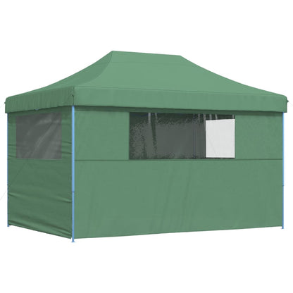 vidaXL Foldable Party Tent Pop-Up with 4 Sidewalls Green
