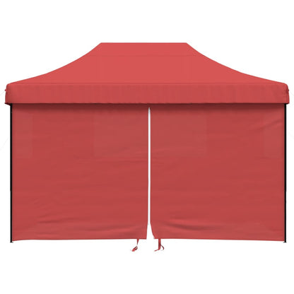 vidaXL Foldable Party Tent Pop-Up with 4 Sidewalls Burgundy
