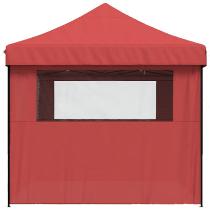 vidaXL Foldable Party Tent Pop-Up with 4 Sidewalls Burgundy