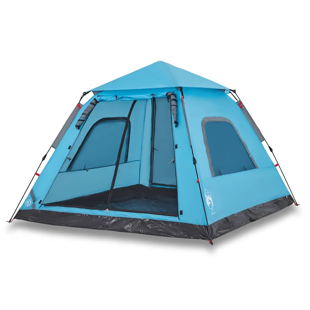 vidaXL Camping Tent Dome 5-Person Blue Quick Release