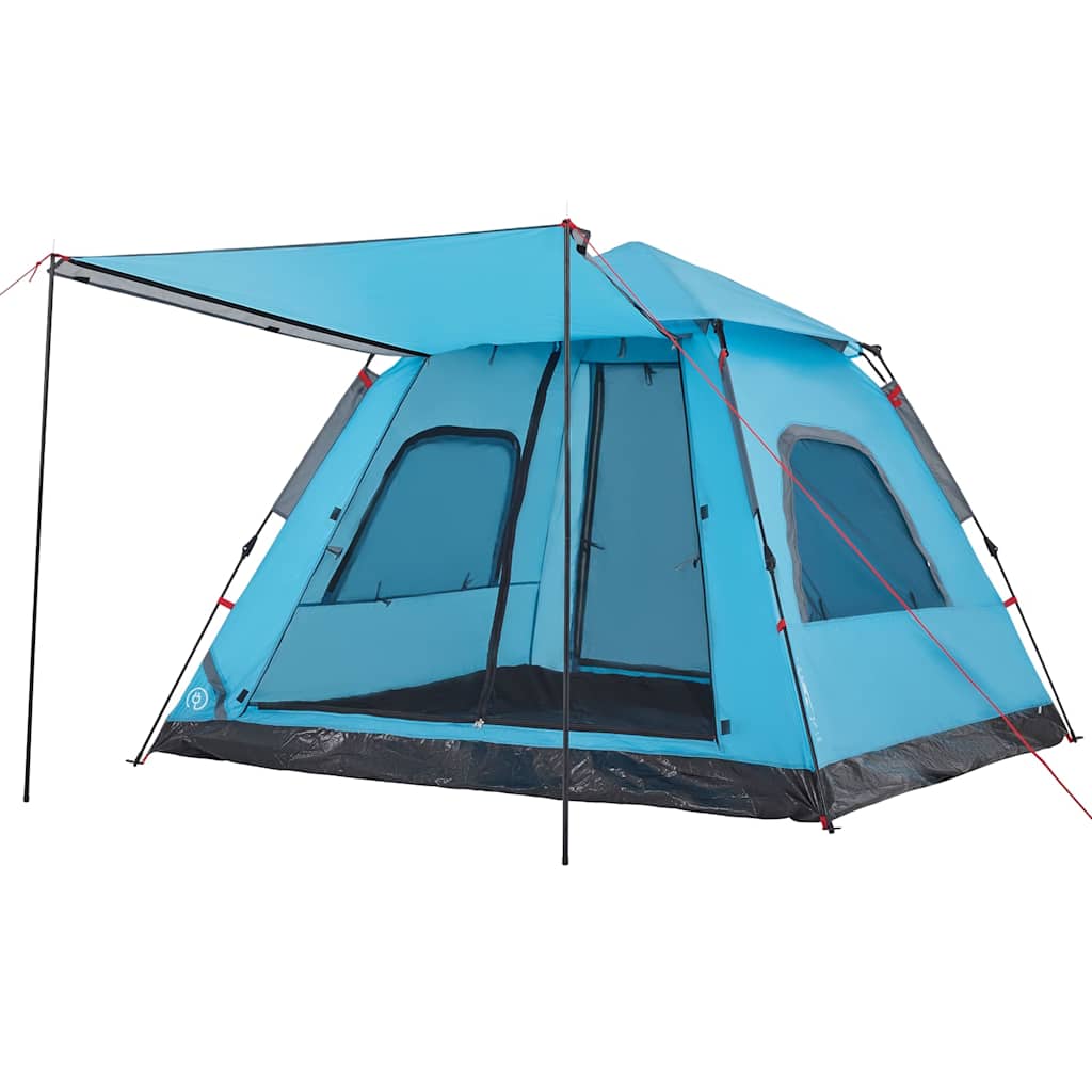 vidaXL Camping Tent Dome 5-Person Blue Quick Release