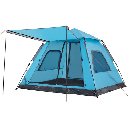 vidaXL Camping Tent Dome 5-Person Blue Quick Release