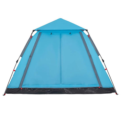 vidaXL Camping Tent Dome 5-Person Blue Quick Release