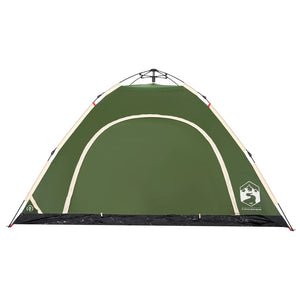 vidaXL Camping Tent 5-Person Green Quick Release