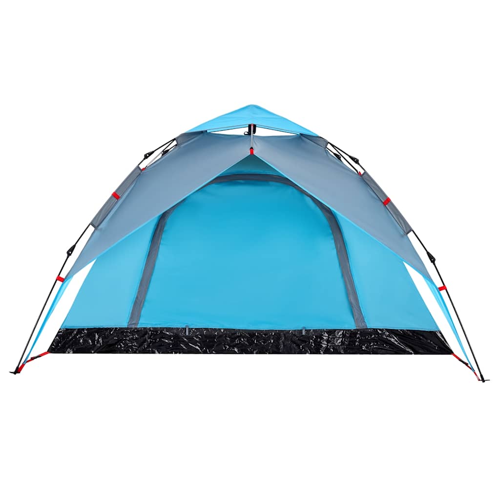 vidaXL Camping Tent Dome 4-Person Blue Quick Release