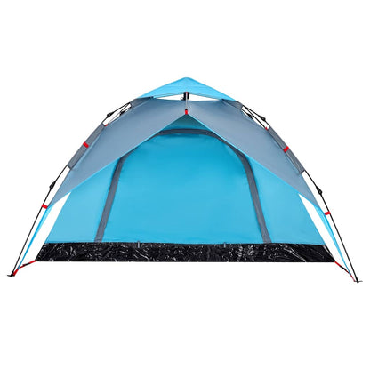 vidaXL Camping Tent Dome 4-Person Blue Quick Release