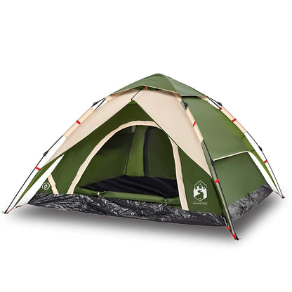 vidaXL Camping Tent Dome 5-Person Green Quick Release