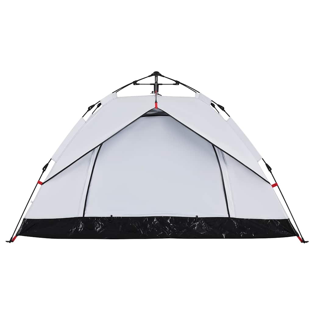 vidaXL Camping Tent Dome 3-Person White Blackout Fabric Quick Release