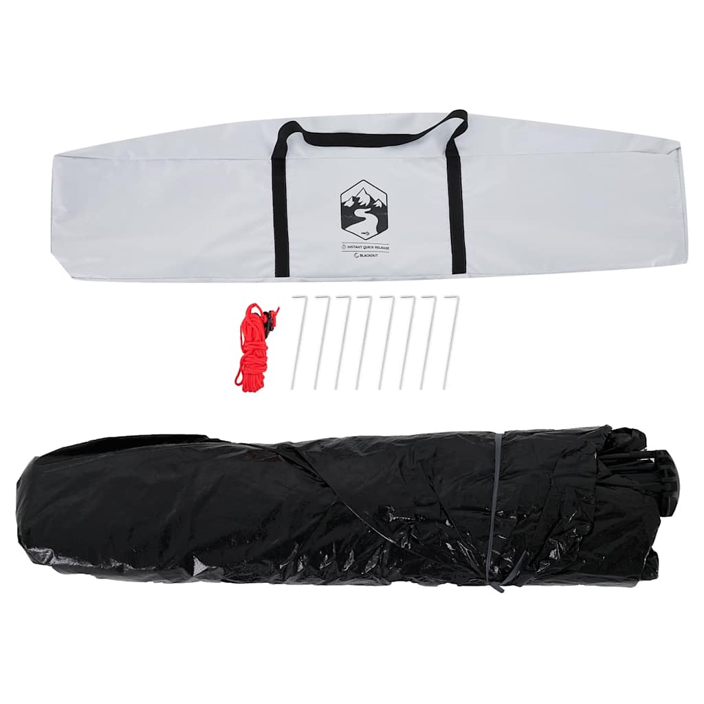 vidaXL Camping Tent Dome 3-Person White Blackout Fabric Quick Release