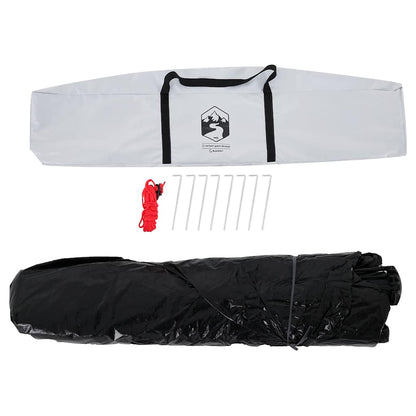 vidaXL Camping Tent Dome 3-Person White Blackout Fabric Quick Release