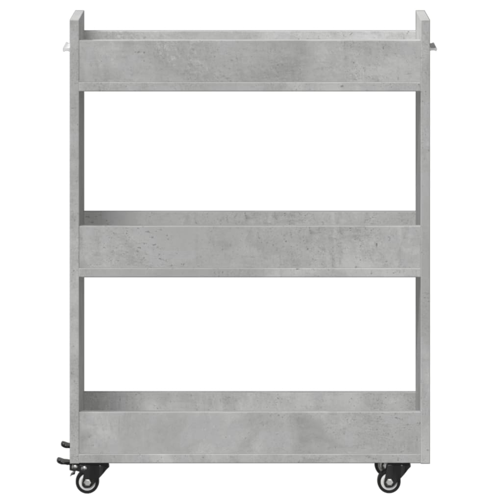 vidaXL Cabinet with Wheels Concerte Grey 60x22x79 cm Engineered Wood