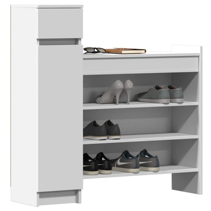 vidaXL Shoe Cabinet White 100,5x28x100 cm Engineered Wood