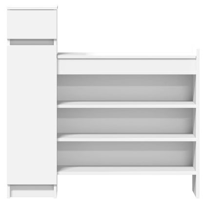 vidaXL Shoe Cabinet White 100,5x28x100 cm Engineered Wood