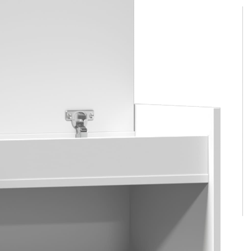 vidaXL Shoe Cabinet White 100,5x28x100 cm Engineered Wood