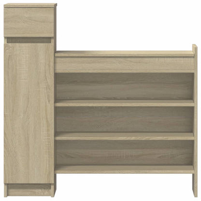 vidaXL Shoe Cabinet Sonoma Oak 100.5x28x100 cm Engineered Wood