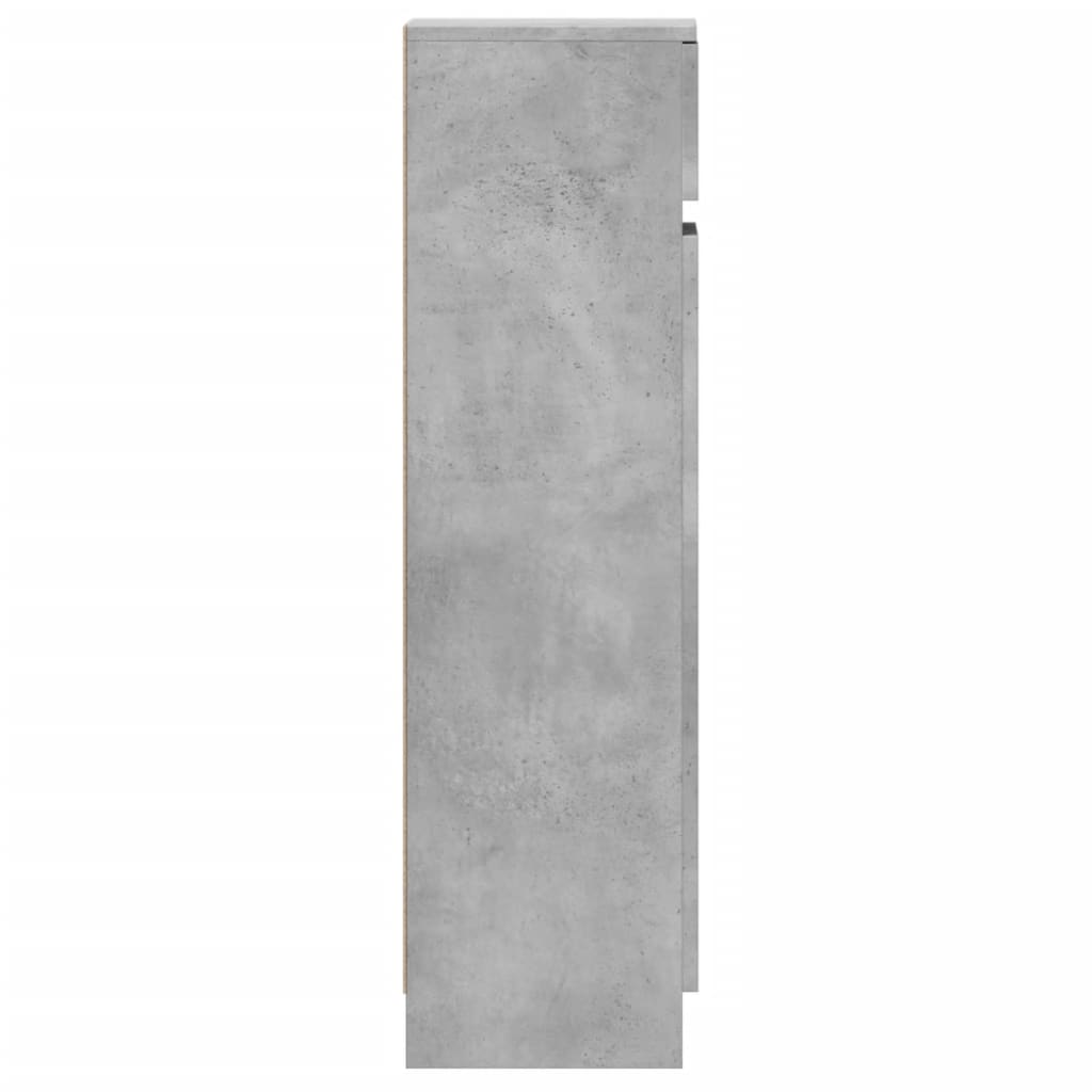 vidaXL Shoe Cabinet Concrete Grey 100,5x28x100 cm Engineered Wood
