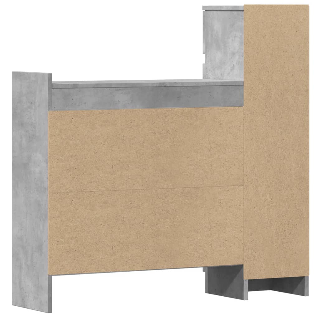vidaXL Shoe Cabinet Concrete Grey 100,5x28x100 cm Engineered Wood