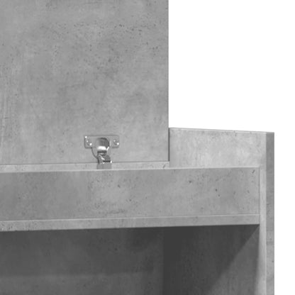 vidaXL Shoe Cabinet Concrete Grey 100,5x28x100 cm Engineered Wood