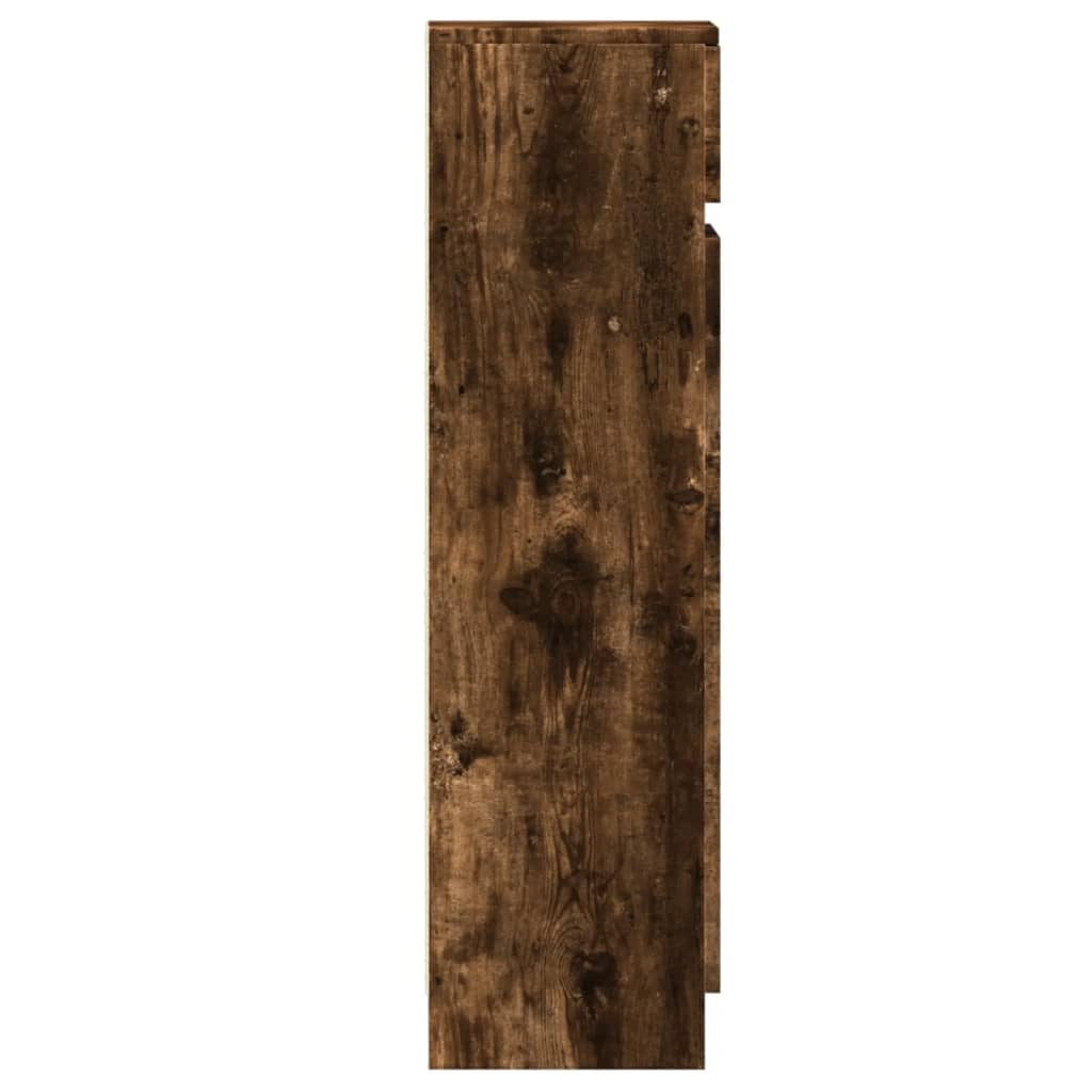 vidaXL Shoe Cabinet Smoked Oak 100.5x28x100 cm Engineered Wood