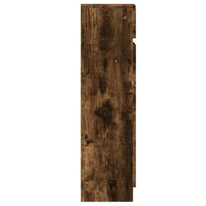 vidaXL Shoe Cabinet Smoked Oak 100.5x28x100 cm Engineered Wood