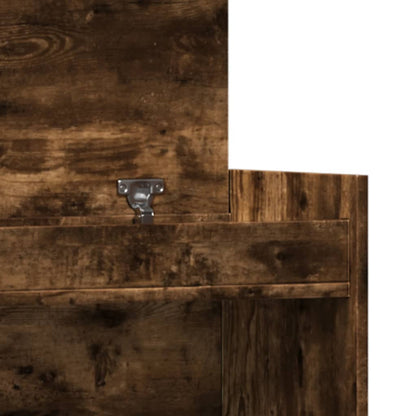 vidaXL Shoe Cabinet Smoked Oak 100,5x28x100 cm Engineered Wood